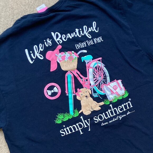 Simply Southern Tops - NWOT Simply Southern “Life is Beautiful Enjoy the Ride” Tee Shirt XXL